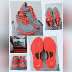 Nike Red and Gray High-Top Sneakers